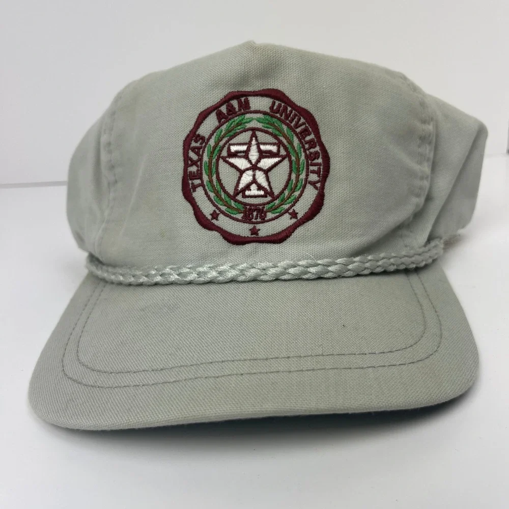 Vintage 90s Texas A&M University Pro Line Rope Hat Metal Slider Strapback TAMU